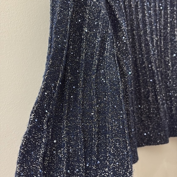 Molly Bracken Sparkling blue Turtleneck Sweater - size XS - ribbed - Picture 4 of 5
